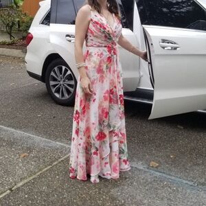 Calvin Klein Floral Dress - Red and Green